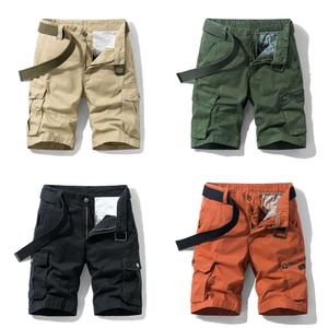 Men de printemps d'été Jogger Military Cargo Shorts Cotton Tactical's Board Casual Clothing 210713