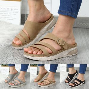 Zomerveer sandalen mode en vrouwen platte bodem dik veter voor hakken maat 11 brede 85469 83273