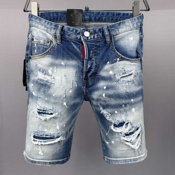 Summer Spring Short Mens Shorts Designer Denim Jeans Pantalons courts Bleu et noir Pantalon consécutif multicoume FZ2405112