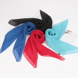 Zomer vierkant sjaal dunne chiffon nek sjaal sjaal bandana hoofddoek kerchief dames meisje strand vakantie kleding accessoires