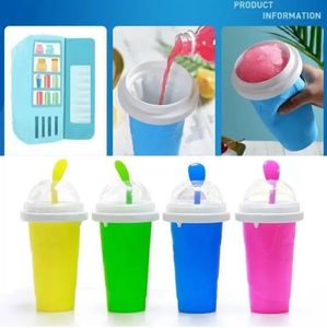 Zomer Squeeze Zelfgemaakte Sap Waterfles Snelbevroren Smoothie Zand Cup Pinch Snelle Koeling Magic Ice Cream Slushy Maker JJ 1.4