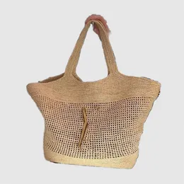 Summer Staw Designer Bolss for Women Icare Maxi Bag Bag Designer Beach Bag Raffias Bolsos de hombro Tasche Mesh Hollow Top Capacidad Top Luxury Te051 H4