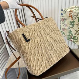 Moda verão bolsa de palha feminina bolsas de compras bolsas de grande capacidade de viagem bolsas crossbody de alta qualidade clássicas bolsas de grife por atacado