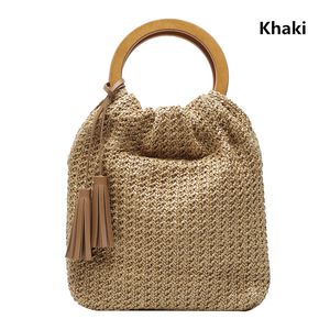 Zomerstroomzakken vrouwen Boheemse stijl geweven handgemaakte handtas met grote capaciteit dame tote vakantie strand bucket Bag