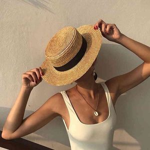 Soleil de paille d'été pour les femmes Chapeau de protection UV de plage à large bord Vente en gros