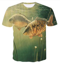 Estilo de verano Impresión 3D Pescado Hombres Camiseta de manga corta Moda Ropa casual Hip Hop Camisetas Tops para hombre Streetwear Camiseta Homme R0124