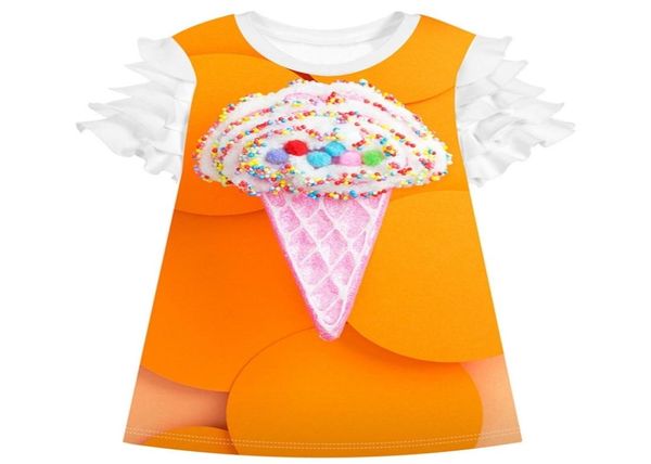 Ropa de estilo de verano vestida casual moda helado para bebés para niños diseñadores ropa para niños ropa para niñas de niña