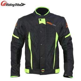 Veste de moto de style d'été manteau réfléchissant d'équitation de moto avec 5 pièces de protection et doublure imperméable hommes femme JK-37 240122