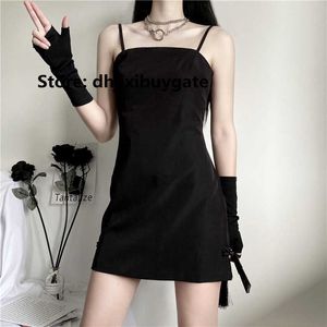 Style d'été petite coupe tempérament jupe noire robe fille