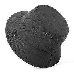 Chapeau de soleil d'été hommes femmes séchage rapide maille Panama casquette extérieure plat haut seau chapeau maille respirant pêcheur casquette grande taille 231229