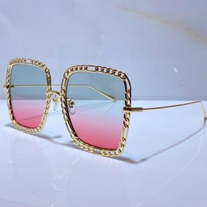 Lunettes de soleil d'été pour hommes et femmes 1033S style Anti-Ultraviolet Retro Plate Square Metal Full Frame Design spécial mode Lunettes Random Box