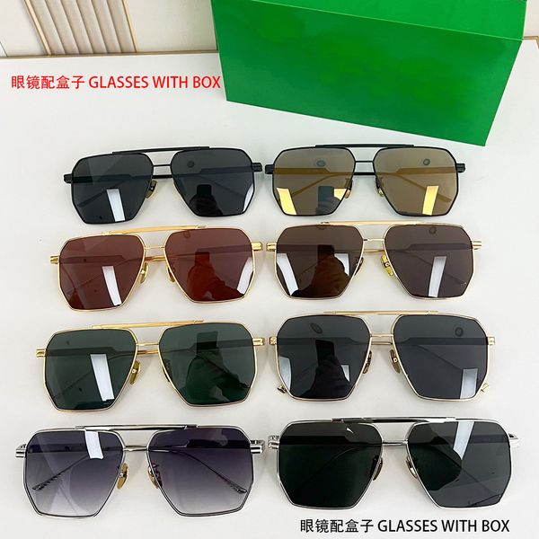 Gafas de sol de verano para mujer Moda hombre gafas de sol Gafas de sol marcos de vidrio cuadrados de gran tamaño diseño arte Playa actitud de vidrio gafas de sol de mujer BOT1012 con caja