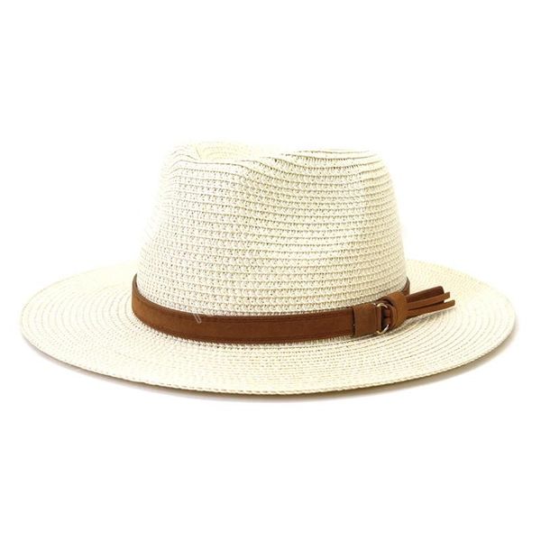 Sombrero de verano Sombrero de playa Sombrero de paja de jazz Mujeres Hombres Sombreros de ala ancha Mujer Hombre Gorra de Panamá Mujer Hombre Gorras casuales al aire libre Moda Vacaciones Protección solar Sombreros al por mayor