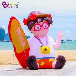Zomer surfen Boy opblaasbare poppen Air Model Scenic Area Activity Cartoon Doll Boy opblaasbare decoratie
