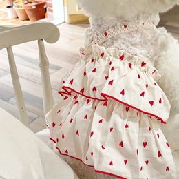 Summer Sweet Love Cake Skirt Pet Princess Robe Puppy Cat Vêtements CHIET HUPHANT DOG DOG BICHON MALTESES SMELLE CHAUPS DIG 240511