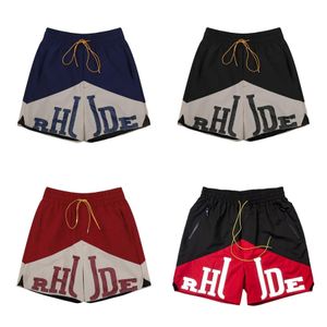 Summer Swim short Designer Men Limited Rhude shorts Hasta la rodilla Hip Hop High shorts Street Sports Training Beach Pants Hombre Cintura elástica tamaño S-XL