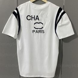 T-shirt d'été de créateurs de vêtements solides hauts femmes broderie lettre impression chemise designer pour femmes à manches courtes dame t-shirts vêtements d'été couple mode coton t-shirts