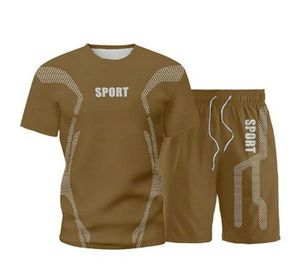 T-Shirt d'été survêtement 2022 hommes ensembles sport deux pièces ensembles mode hommes vêtements de sport décontracté court imprimé vêtements 5XL