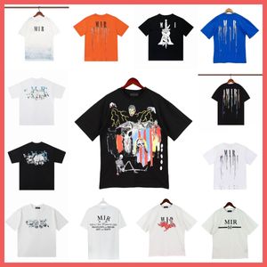 T-shirts d'été Designer Mens T-shirts Ink Splash Flow Paint Designers Couples A Miri Shirts Luxury Clain à manches Hip Hop Streetwear Amirs Tees Letter Print Tops 55