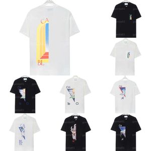 Camisetas de verano para hombre, camiseta casablancas, camiseta para mujer y hombre, camiseta informal con estampado de letras de dibujos animados, ropa de mujer, camiseta informal con letras para hombre, camiseta de gran tamaño CASA