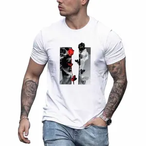 T-shirts d'été pour hommes T-shirt Fr Graphics O-Cou Pulls surdimensionnés à manches courtes Top Vêtements quotidiens Casual Mens Shirt Tee f4ns #