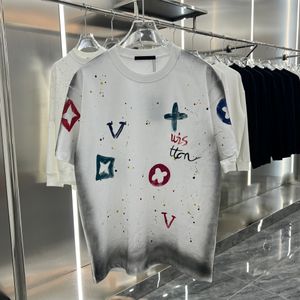 T-shirts d'été T-shirts de créateurs pour hommes Vêtements en coton Lettre Imprimer Peinture Graffiti Chemise à manches courtes Mode Casual Hip Hop Streetwear T-shirt