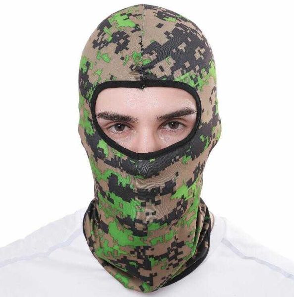 Cagoule tactique d'été Masque de protection intégral Écharpe magique Cagoules Couvre-chef Randonnée Airsoft Camo Militaire Cyclisme Chasse Paintball Crème solaire Chapeau pour hommes femmes