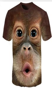 Summer Tee Men039S t -shirt 3d o nek t shirts korte mouw dieren t -shirt grappige aap 3D t shirt homme s5xl Men dames tops1730913