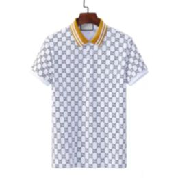 Summer Tee T-Shirt Pour Hommes Designer Polos High Street Broderie Jarretière Serpents Petite Abeille Imprimer Vêtements Hommes Polos Classiques Chemise Asiatique Taille M-3XL