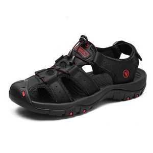 Zomer dikke zool patch werk mode sandalen heren casual strandschoenen holle tuinklok outdoor schuifregelaar 230720