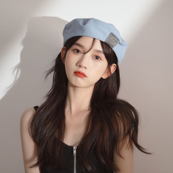 Été mince bérets chapeau bleu ciel séchage rapide respirant coréen littéraire frais peintre casquette pour hommes japonais femmes chapeaux