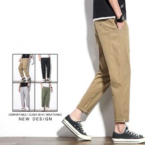 Pantalones casuales delgados de verano para hombres de moda