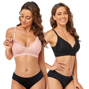 Été mince dentelle coton maternité soutiens-gorge d'allaitement Sexy Hot Lacation mère allaitement sous-vêtements vêtements pour femmes enceintes porter Y0925