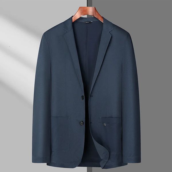 Été mince hommes blazer glace soie respirant Stretch costume décontracté 7XL 8XL grande taille veste de costume 6XL blazers légers 145 kg 240307