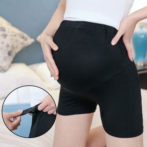 Summer Thin Modal Maternity Bottoms Abdominal Short Legging Soft Transpirable Ajustable Vientre Calzoncillos Ropa para mujeres embarazadas Pantalones de seguridad 20220308 H1