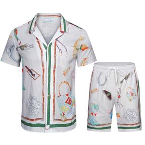 Été mince chemise à manches courtes costume marque de mode pour hommes lâche sport décontracté respirant sensation de fraîcheur avec un short un setM-3XL # 024