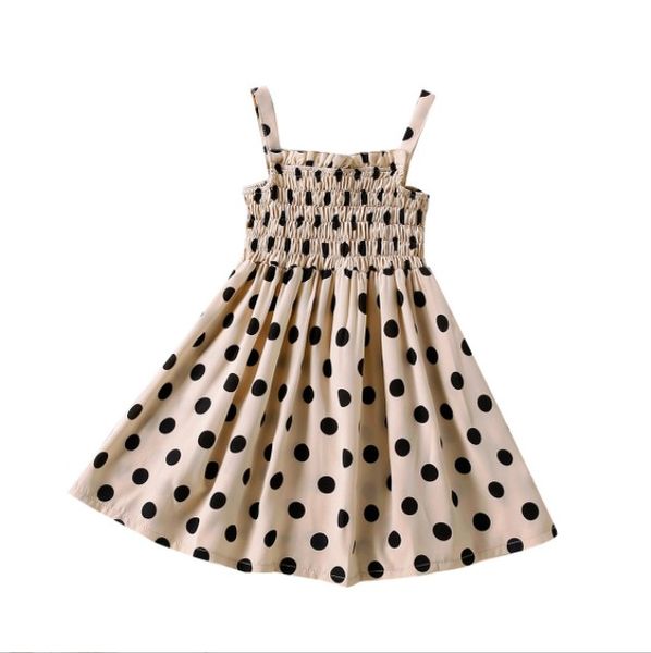 Summer Toddler Baby Girls Dots Dress Vestido de gasa Princesa Tutu Vestidos Suspender Sundress Faldas