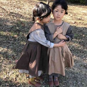 Zomer peuter meisje kleding Koreaanse Japan stijl baby prinses jurk kinderen feestjurken casual mode kleding 210429