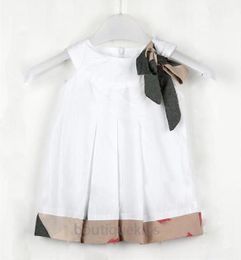 Vestido de verano para niñas pequeñas, vestidos para bebés, etiqueta informal a cuadros, ropa para recién nacidos, ropa de diseñador para niñas, falda para niños a la moda