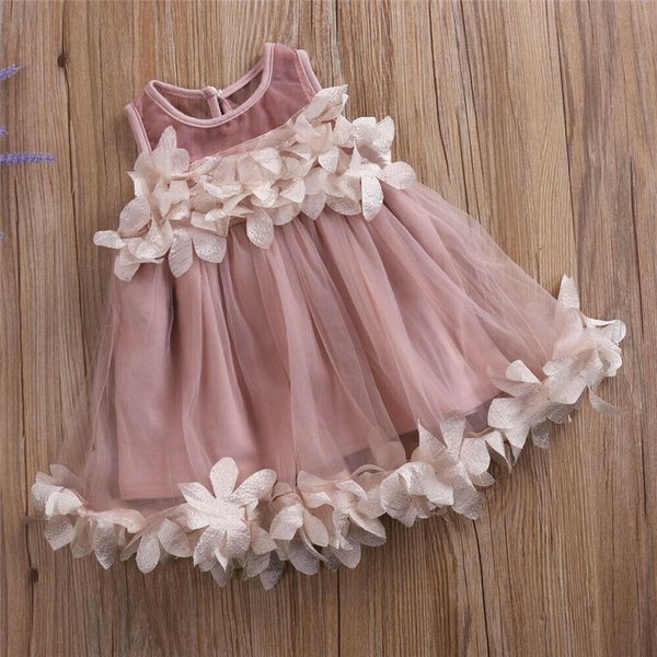 Été enfant en bas âge enfants bébé fille fleur robe élégante Boho plage fête Pageant pétale princesse robe Playa tenues vêtements