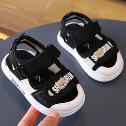 Zomer peuter sandalen voor baby 0-6y jongensmeisjes Girls Summer Sandals zachte Soled First Step Footwear for Infant Kids Trend Fashion 240422