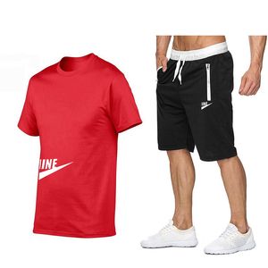 Zomer Trainingspak Heren Merk Sportkleding Shorts Set Korte mouw Ademend dunk T-shirt en Shorts Vrijetijdskleding Heren Basketbalkleding