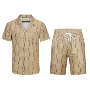 Letni dres Zestaw męskie koszule na co dzień Zestawy Szorty planszowe Stroje kąpielowe Spodnie Moda Krótkie rękawy Kręgle Hawaje Seaside Designer Plażowe koszule Garnitury