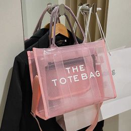 Sac de gelée transparent d'été grande capacité pour femmes, nouvelle mode, fourre-tout portable polyvalent, messager à une épaule