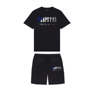 Zomer TRAPSTAR Gedrukt Katoenen T-shirt Mannen Strand Shorts Sets Streetwear Trainingspak heren sportkleding 220726
