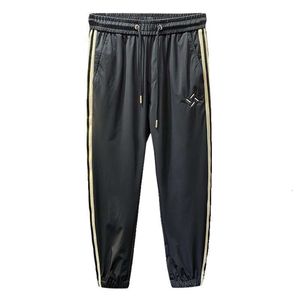 Zomer ultradunne ijsbroek voor mannen, informele mannen, snel drogende sporten, hardloop, airconditioning broek, gegolfde en knappe leggings, lange broek