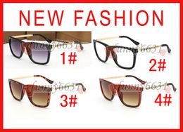Gafas de sol de moda unisex de verano para mujer, gafas de sol frescas para hombre, gafas de metal para conducir, gafas becah, lentes transparentes
