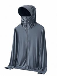 Été UPF 100+ UV Preuve Peau Manteaux Hommes Respirant Léger Mince Cool Nyl Sun Protecti Coupe-Vent À Capuche Vestes Occasionnelles 8XL R8eH #