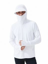 Été UPF 50 + UV Sun Protecti manteaux de peau hommes vêtements de sport ultra-légers vêtements à capuche hommes coupe-vent vestes décontractée r71C #