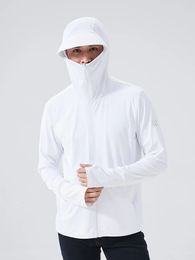 Été UPF 50 UV Protection solaire peau manteaux hommes ultra-légers vêtements de sport vêtements à capuche coupe-vent vestes décontractée y240115